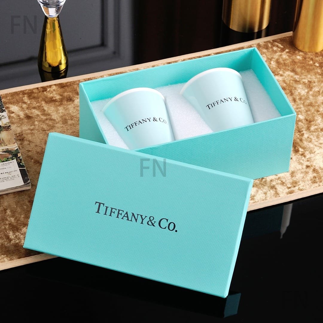 Tiffany & Co. Tumblers (Set of 2) Blue with Box , Bone China - Image 5 of 5